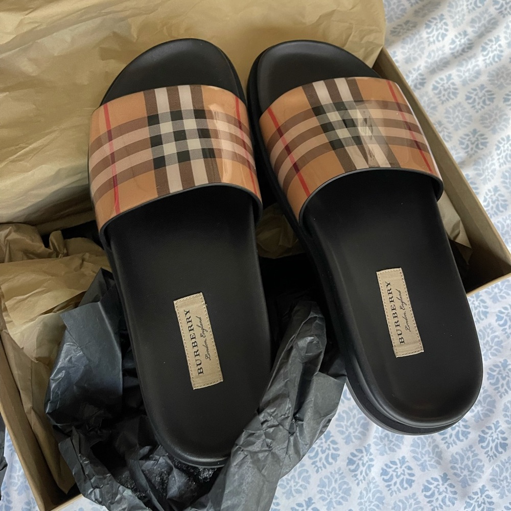 Burberry ashmore vintage check slide